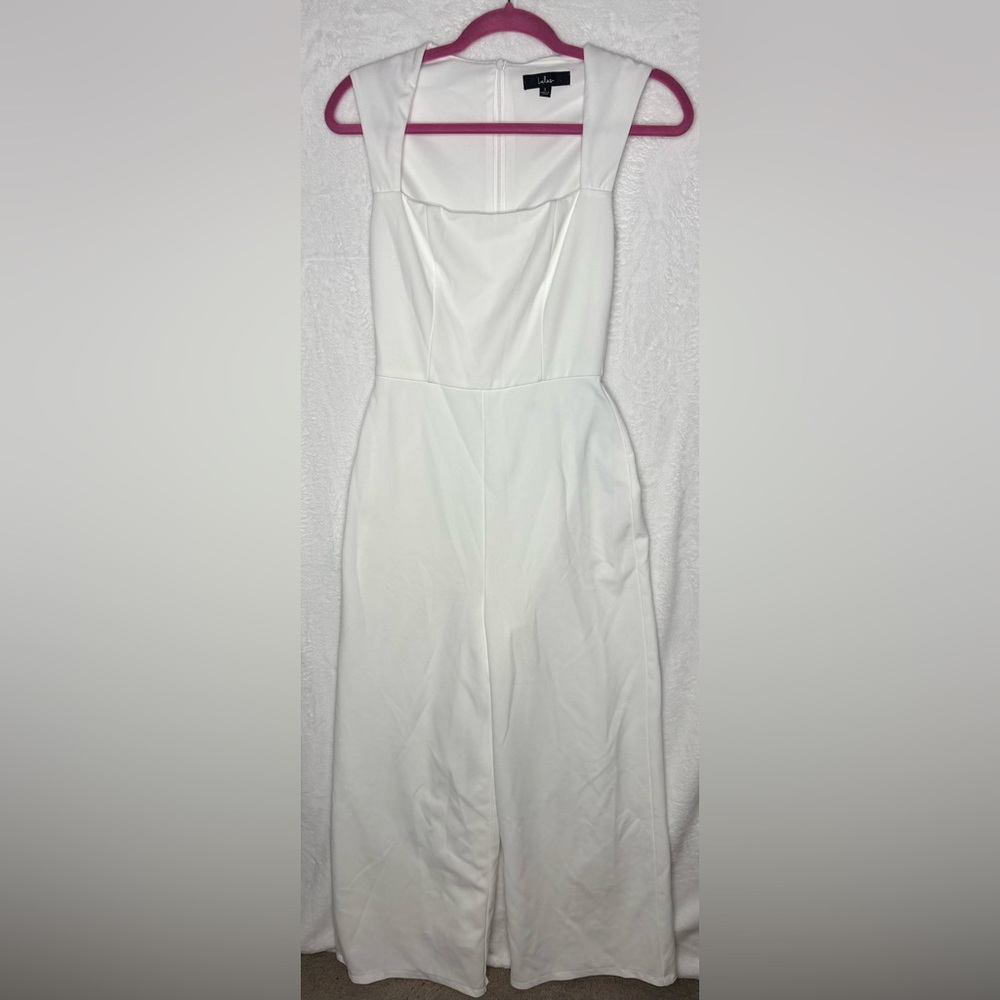 Lulus Enticing Endeavors White Jumpsuit Sz S